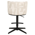 Tabouret de bar Cheyenne beige graffic swivel