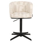 Tabouret de bar Cheyenne beige graffic swivel