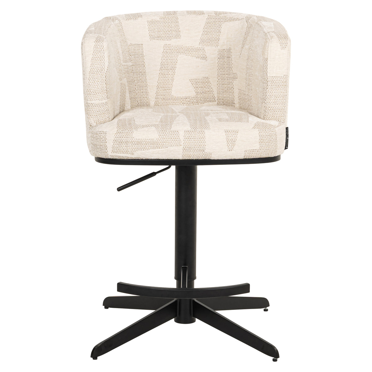 Tabouret de bar Cheyenne beige graffic swivel