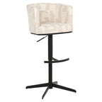 Tabouret de bar Cheyenne beige graffic swivel