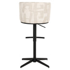 Tabouret de bar Cheyenne beige graffic swivel