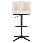 Tabouret de bar Cheyenne beige graffic swivel