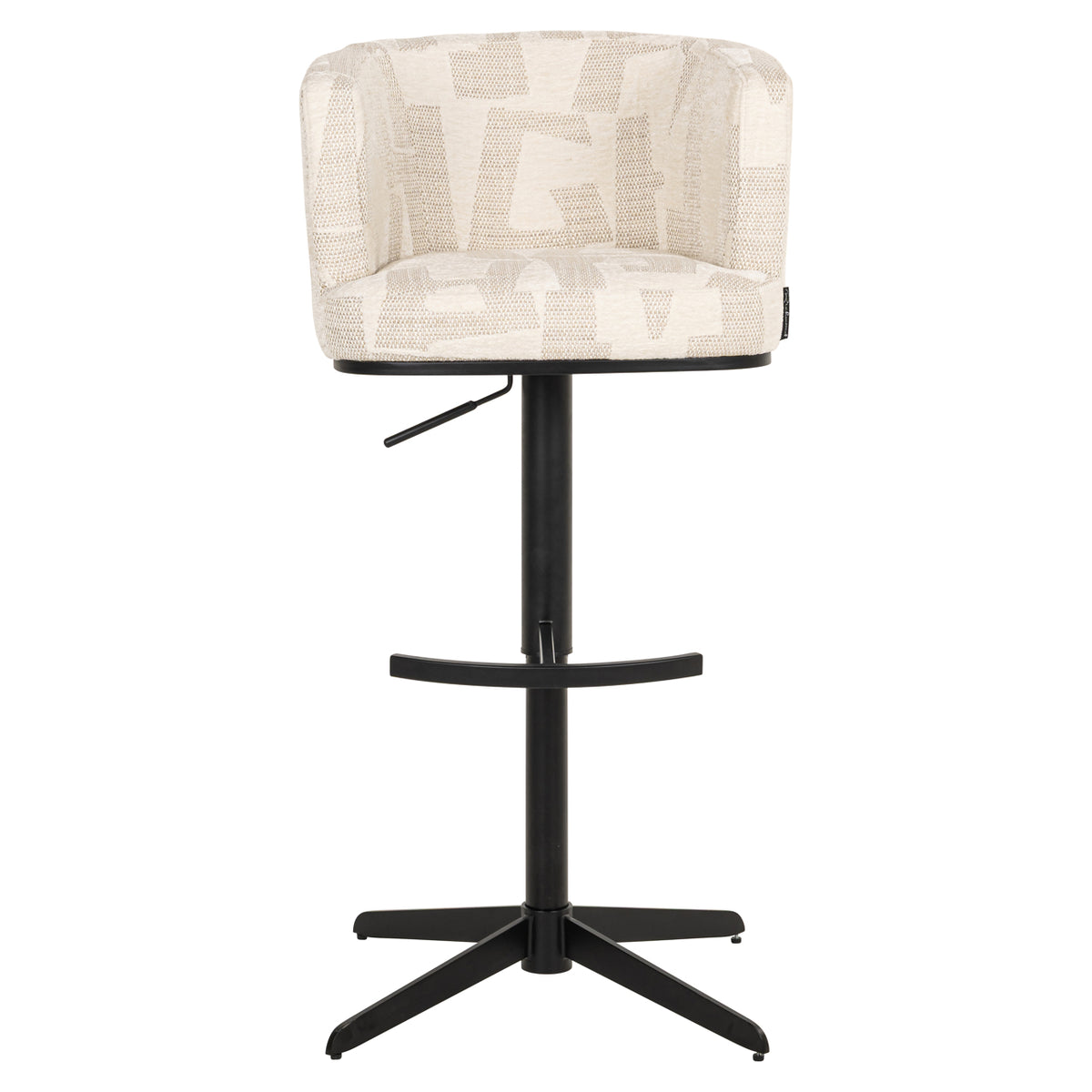 Tabouret de bar Cheyenne beige graffic swivel
