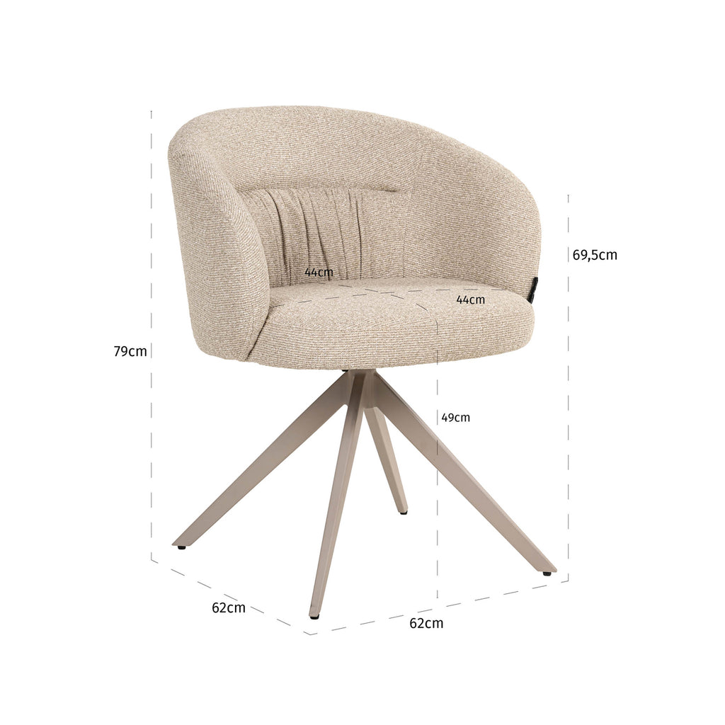 Chaise de salle à manger Olivia biscotti swivel