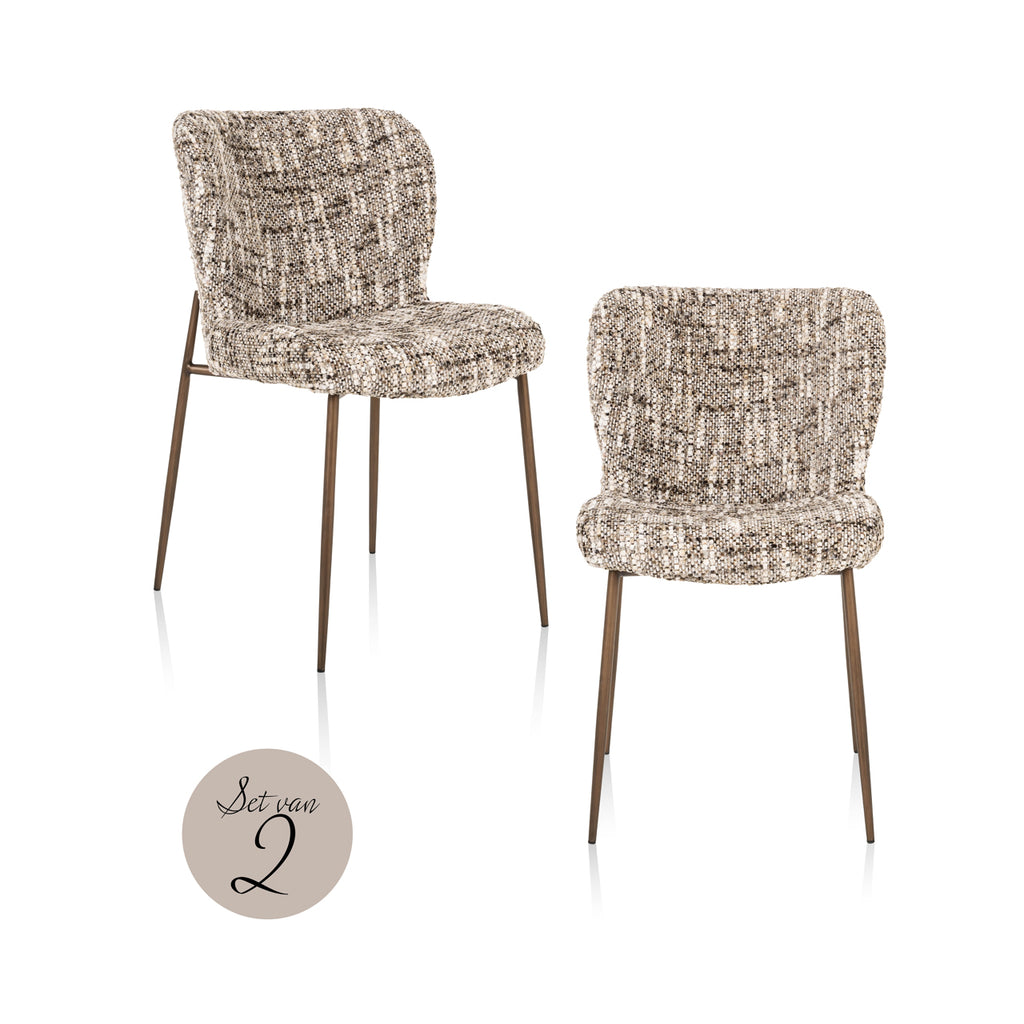 Chaise de salle à manger Odarby brown omara (Set of 2)