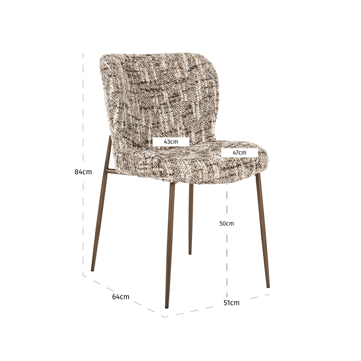 Chaise de salle à manger Odarby brown omara (Set of 2)