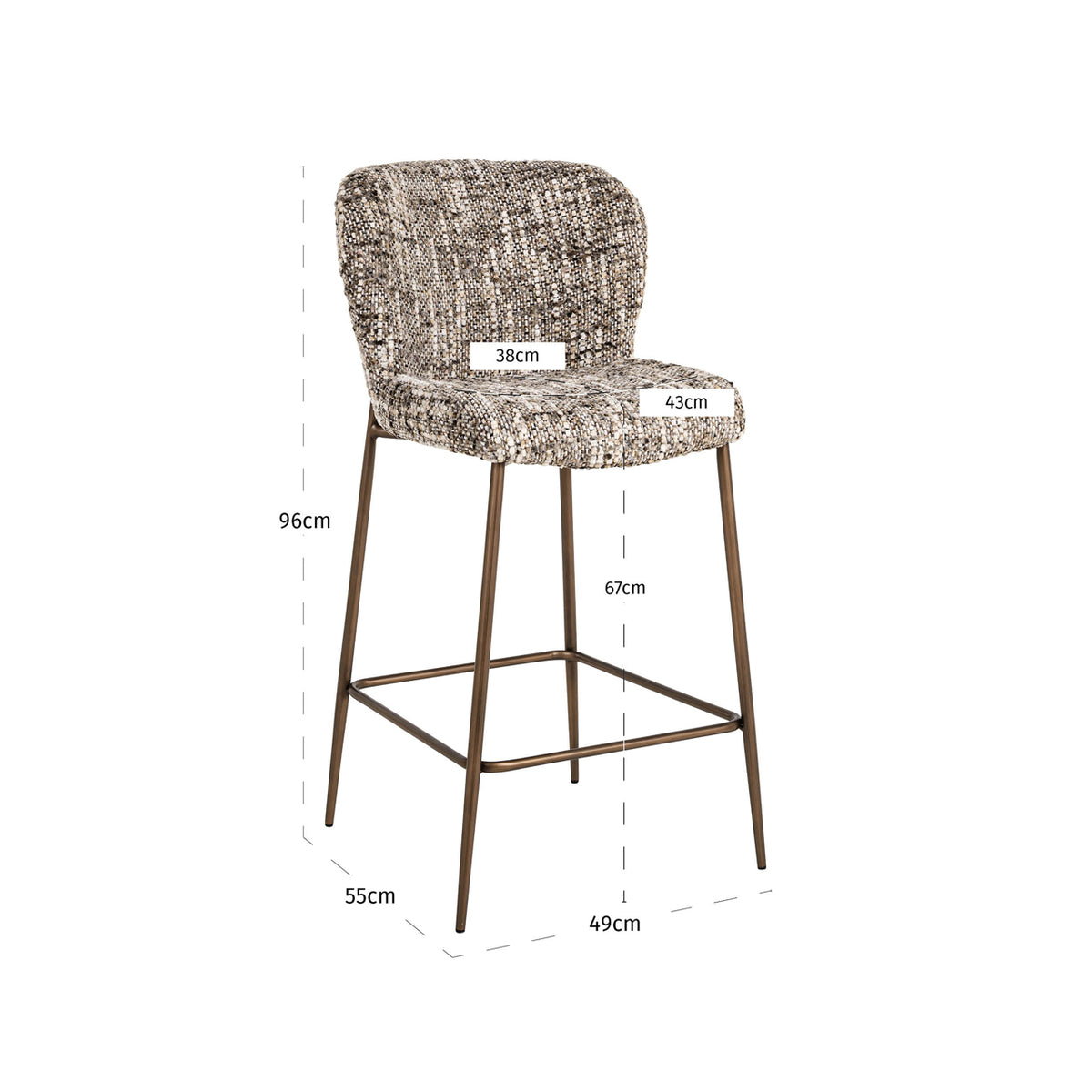 Tabouret de comptoir Odarby brown omara