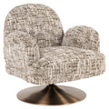 Fauteuil lounge Kagney brown omara swivel