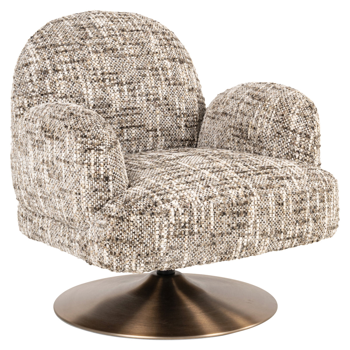 Fauteuil lounge Kagney brown omara swivel