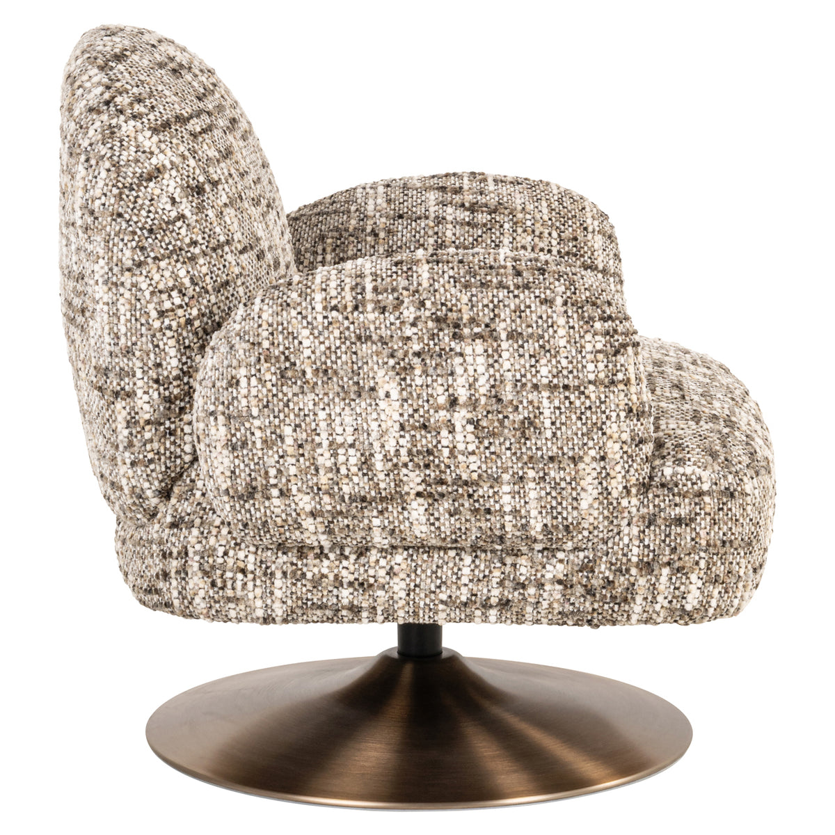 Fauteuil lounge Kagney brown omara swivel