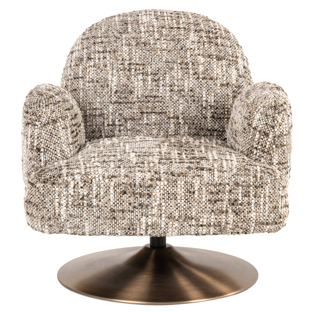 Fauteuil lounge Kagney brown omara swivel