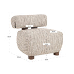 Fauteuil lounge Arabella customized