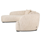 Canapé Pandora beige angora lounge left