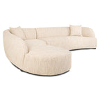 Canapé Pandora beige angora lounge left