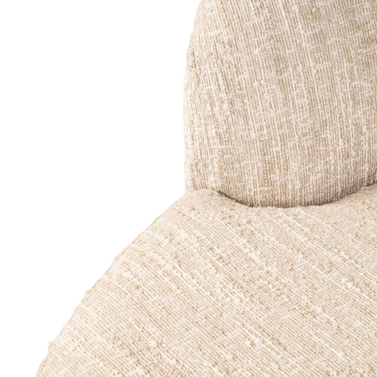 Canapé Pandora beige angora lounge left