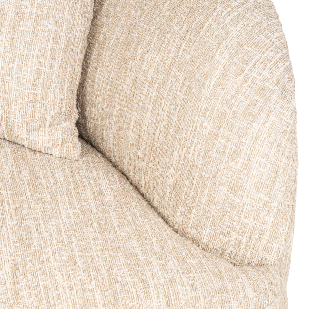 Canapé Pandora beige angora lounge left