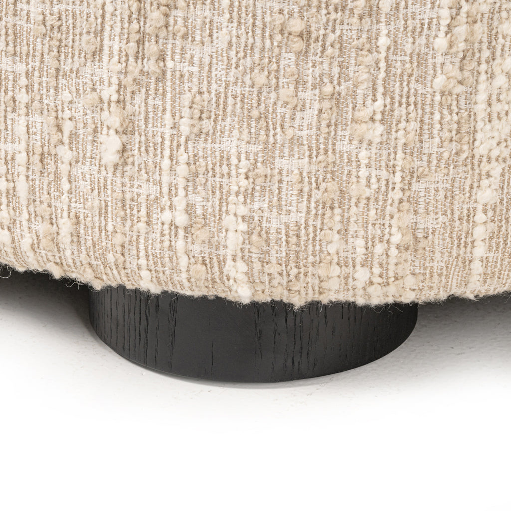 Canapé Pandora beige angora lounge left