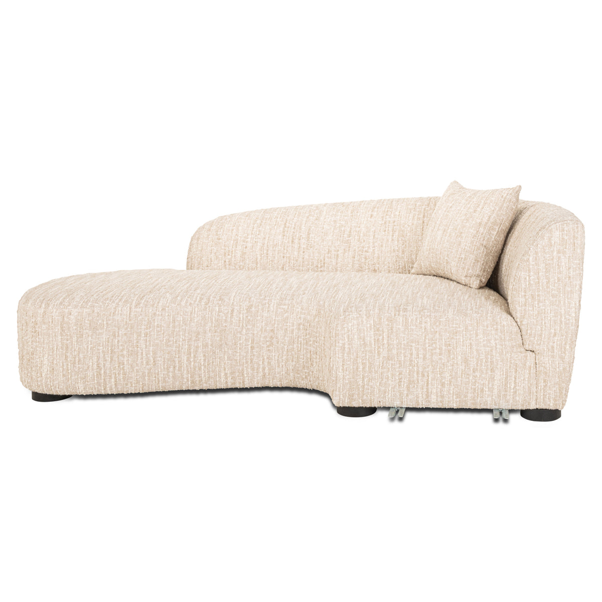 Canapé Pandora beige angora lounge left