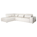 Canapé Lund cream fusion 3-seater + ottoman left