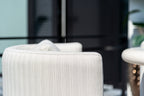 Chaise de salle à manger extérieure Marlin beige swivel