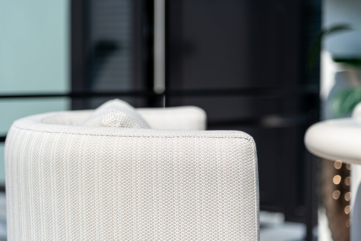 Chaise de salle à manger extérieure Marlin beige swivel