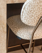 Tabouret de comptoir Xenia beige leopard fire retardant (Set of 2)