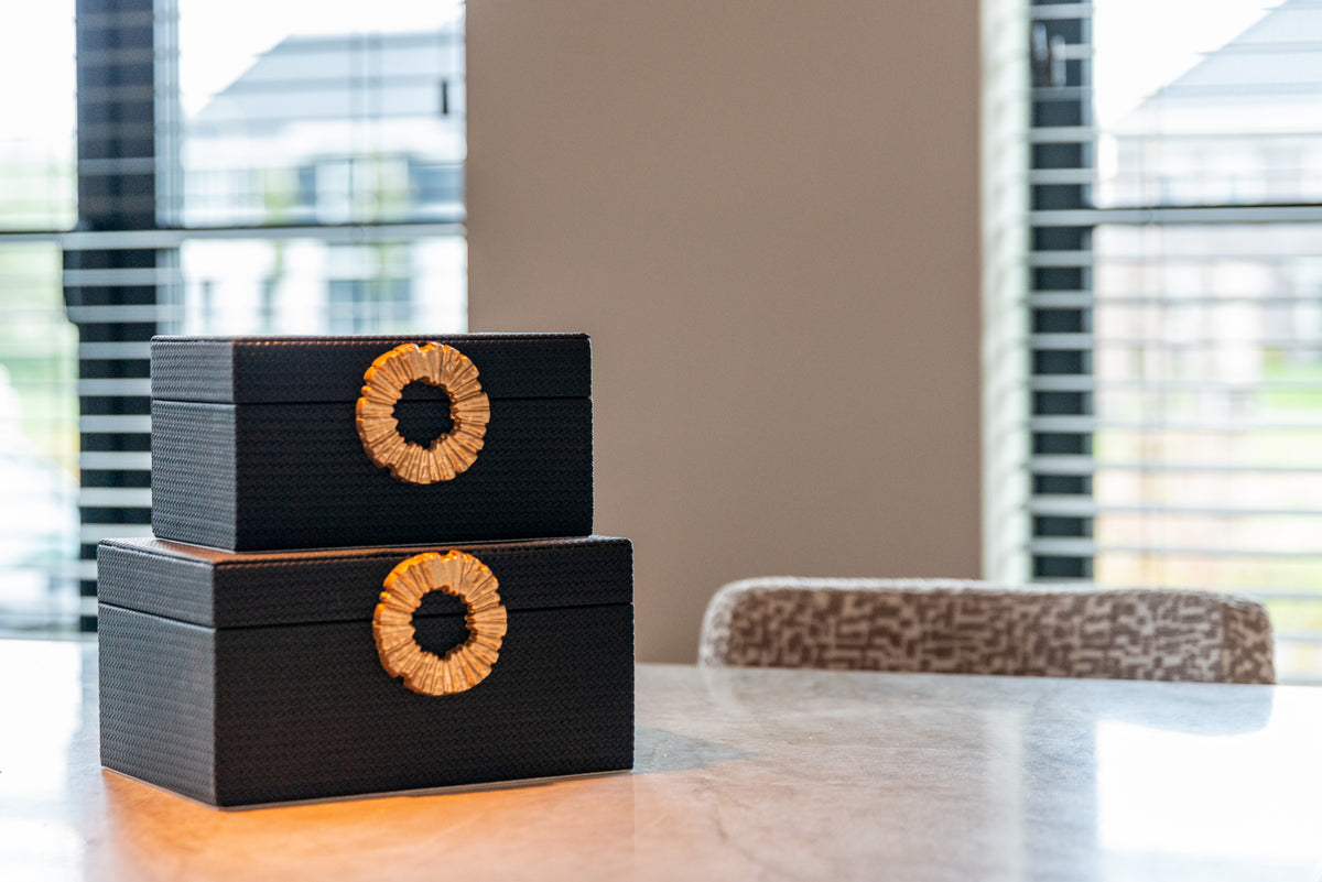 Boîte de rangement Amal black/gold large
