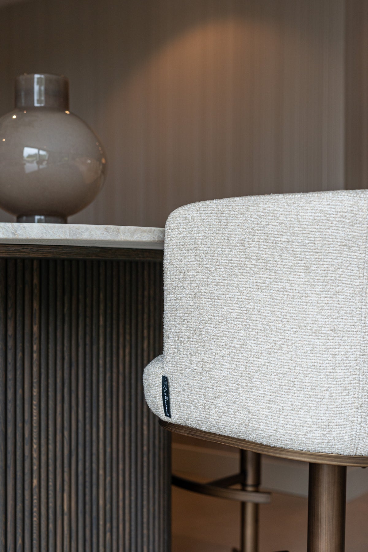 Tabouret de bar Cheyenne biscotti swivel