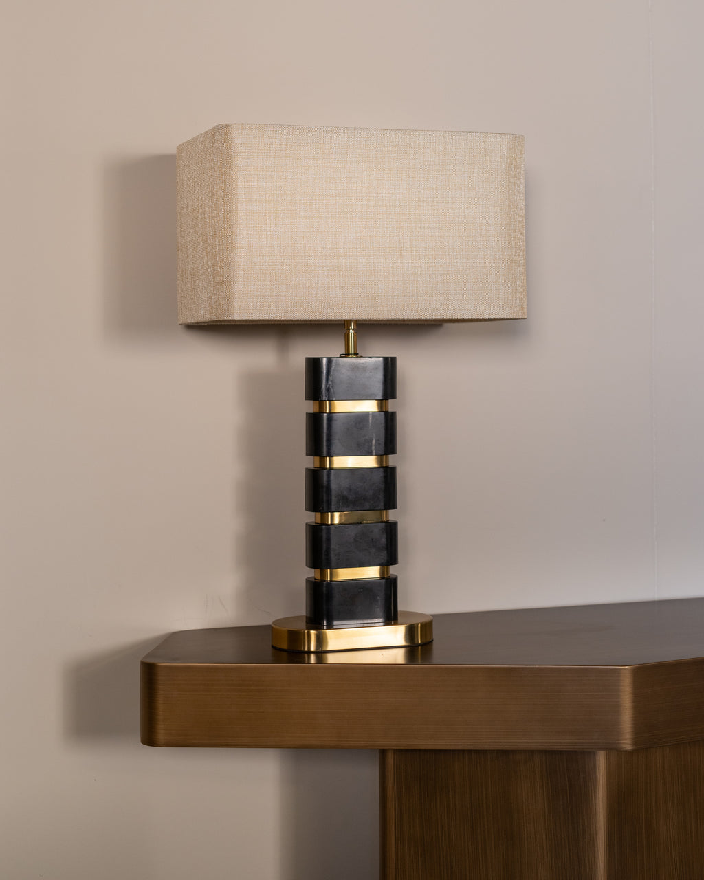 Console Hexa brushed gold