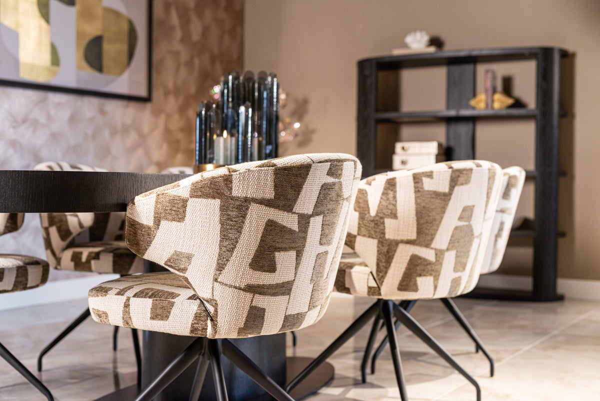 Chaise de salle à manger Milly biscotti swivel