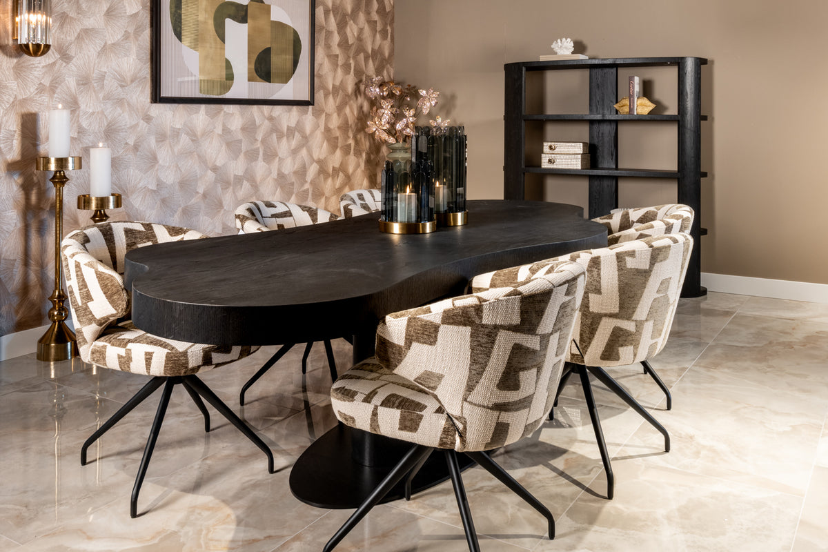 Chaise de salle à manger Milly biscotti swivel