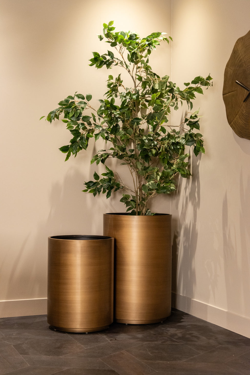 Pot de fleurs Dira brushed gold 45Ø