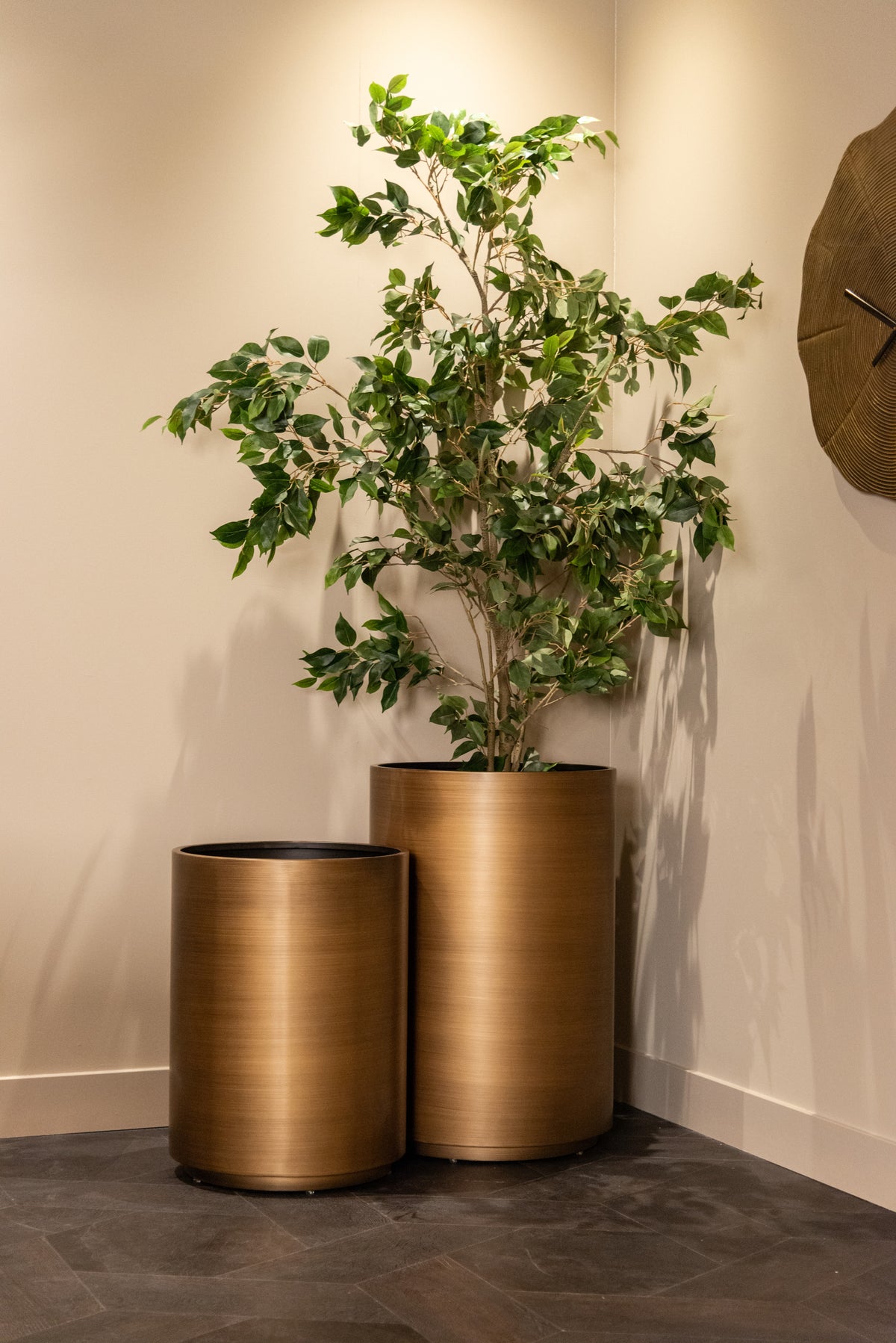 Pot de fleurs Dira brushed gold 45Ø