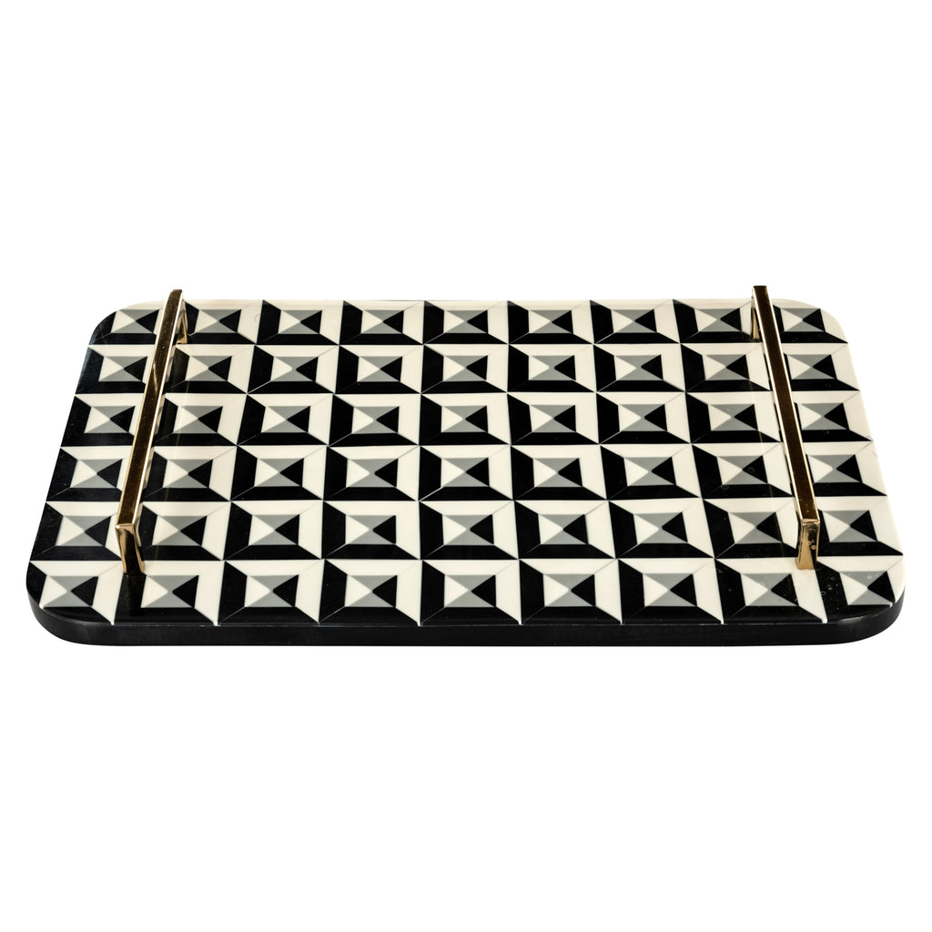 Plateau Birte black/white
