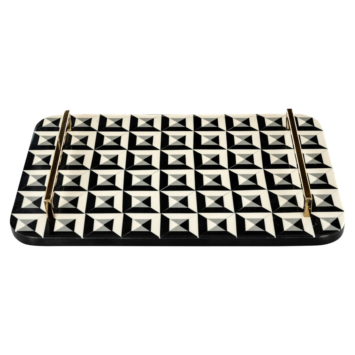 Plateau Birte black/white