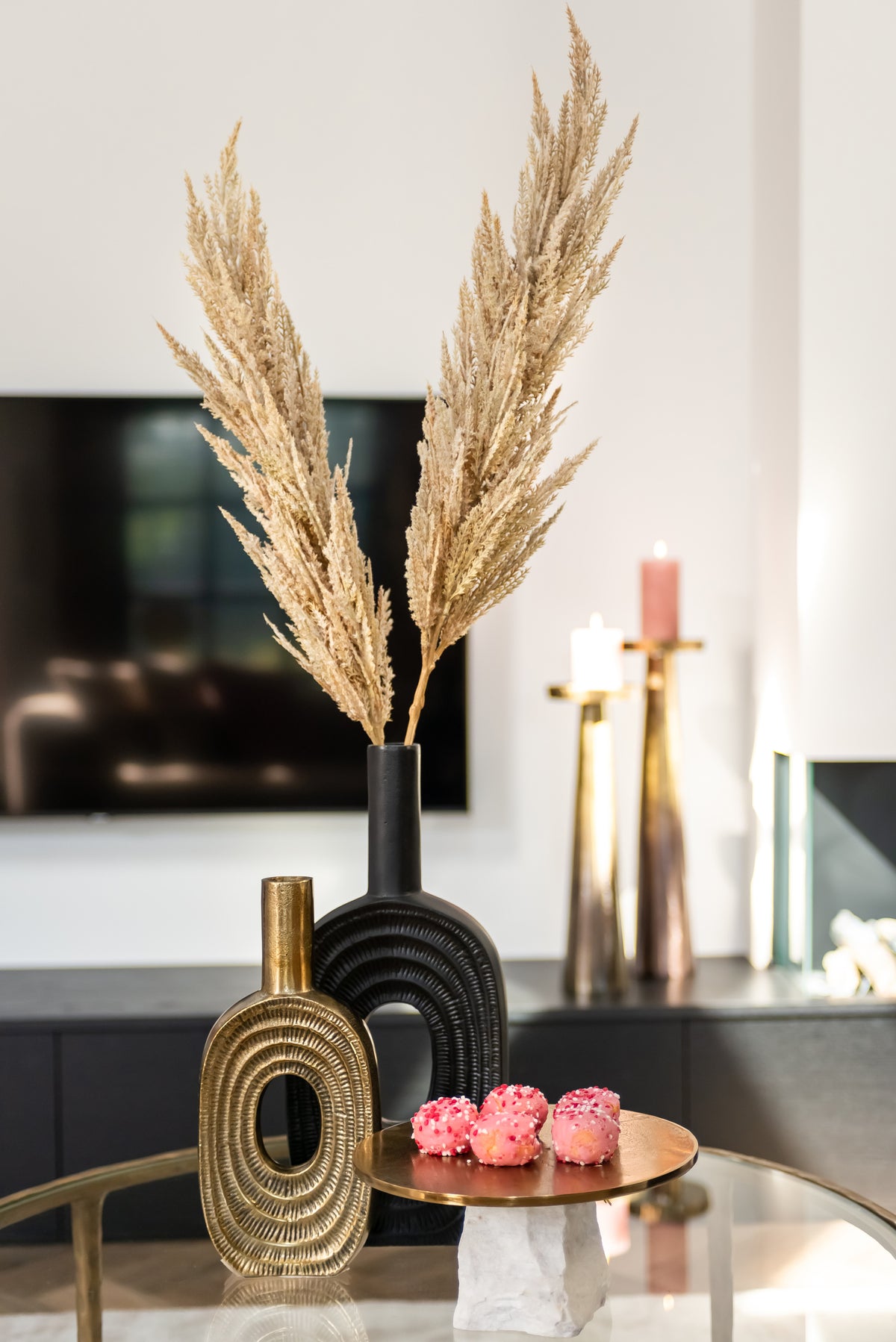 Vase Emar brushed gold small