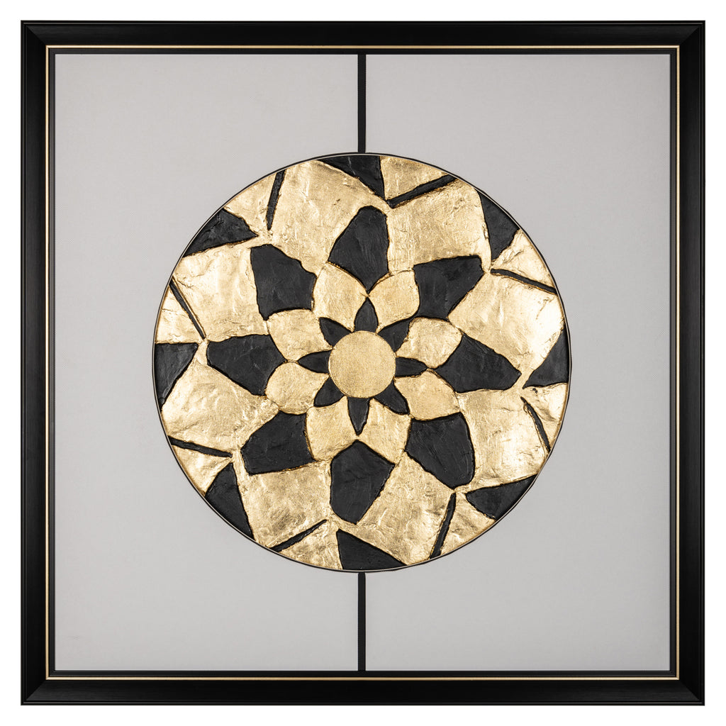 Art mural Sun black/gold