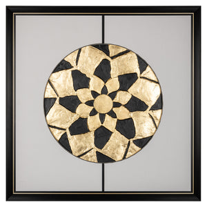 Art mural Sun black/gold