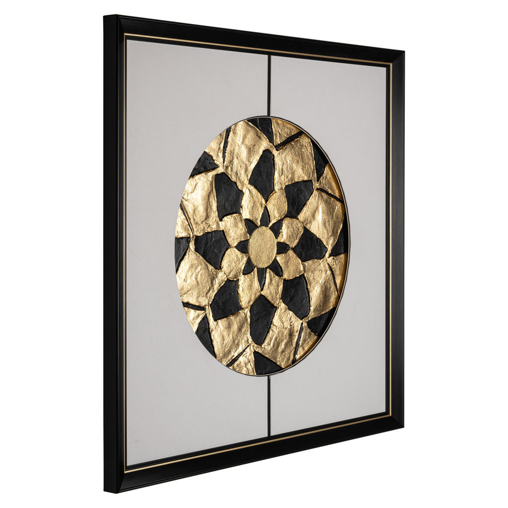 Art mural Sun black/gold