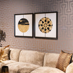 Art mural Sun black/gold