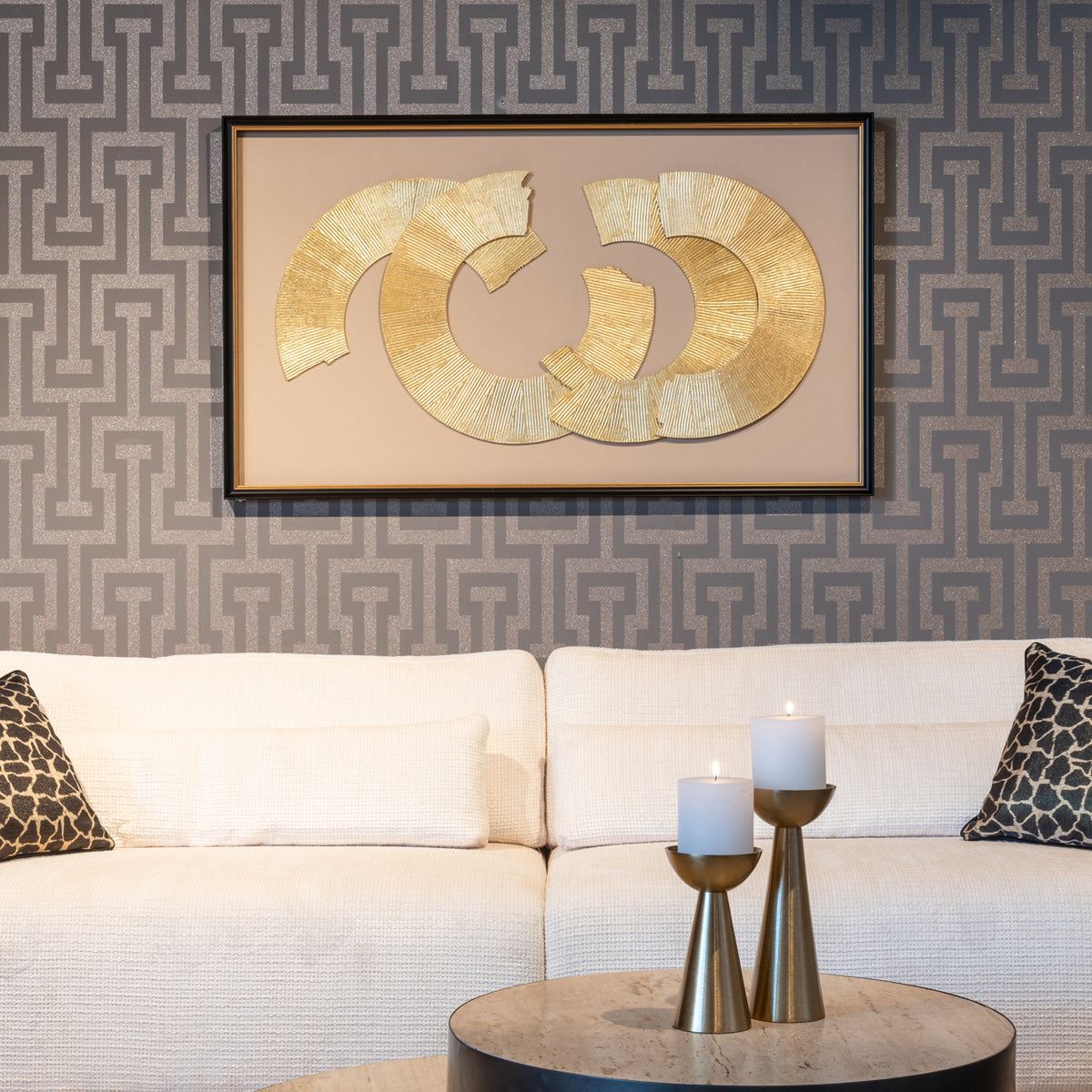Art mural Eden black/gold