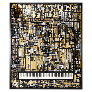 Art mural Wibi black/gold