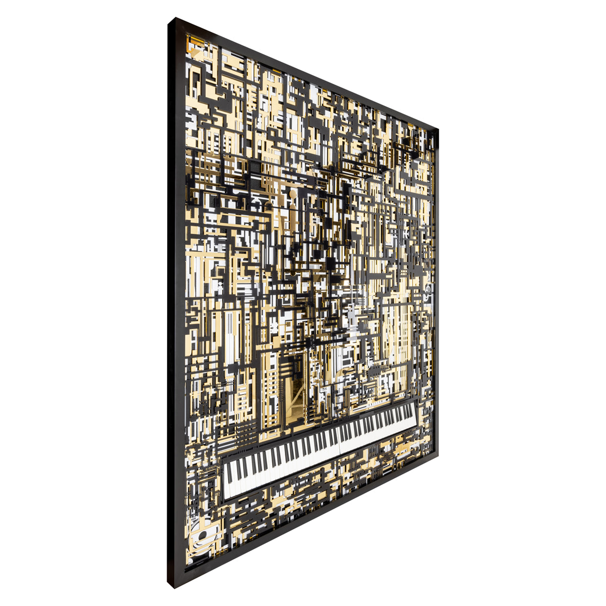 Art mural Wibi black/gold