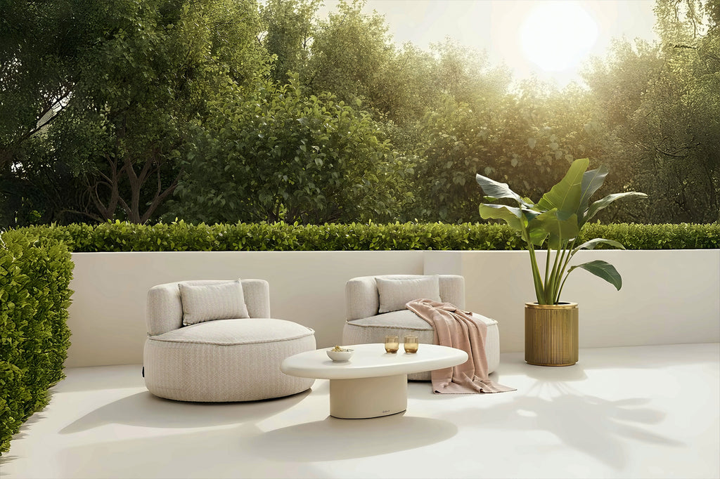 Table basse extérieure Urban Bloom sandstone